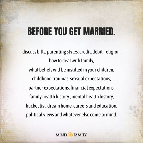 BEFORE YOU GET MARRIED