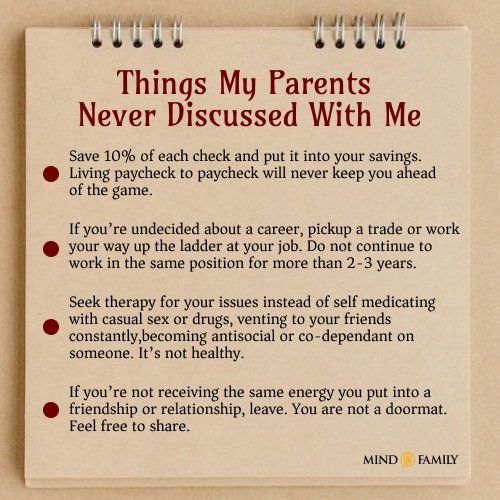 Things My Parents Never Discussed With Me