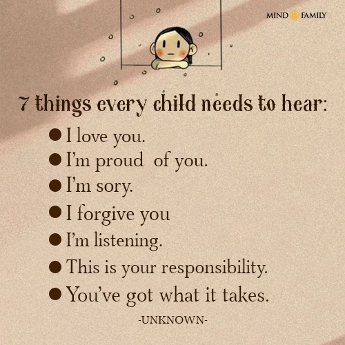 7 things every child needs to hear