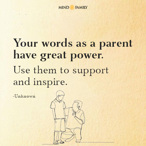 Your words as a parent