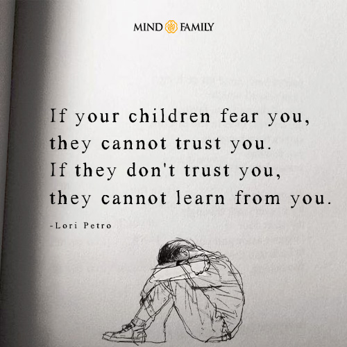 if your child fear you