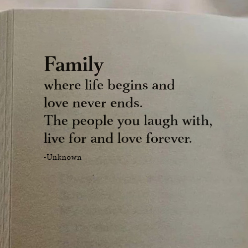 Family Where Life Begins - Family Love Quotes
