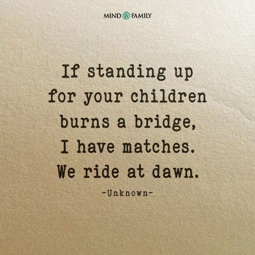 If standing up for your children