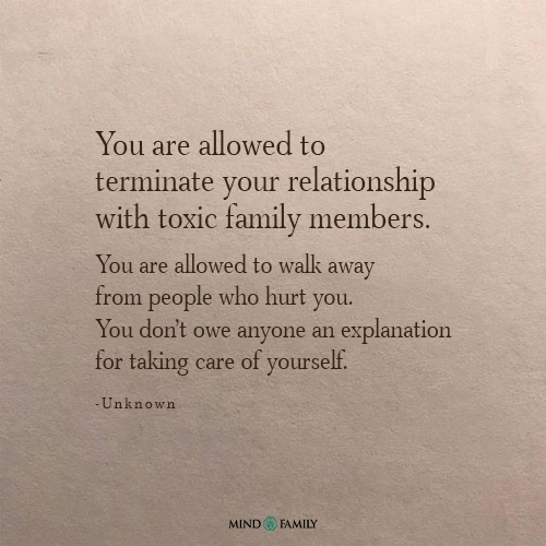 You Are Allowed To Terminate Your Relationship