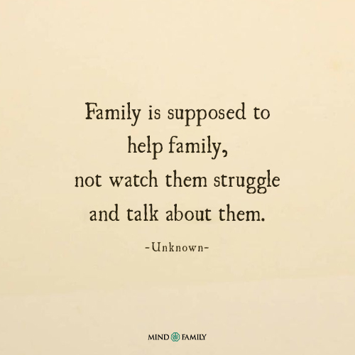 Family Is Supposed To Help Family