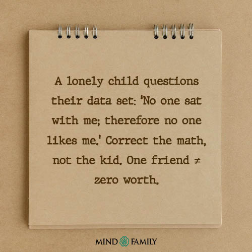 A lonely child questions their – Cognitive Loneliness Thought